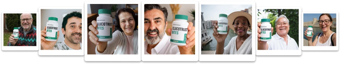 GlucoTrust Bites customer images for the reviews page